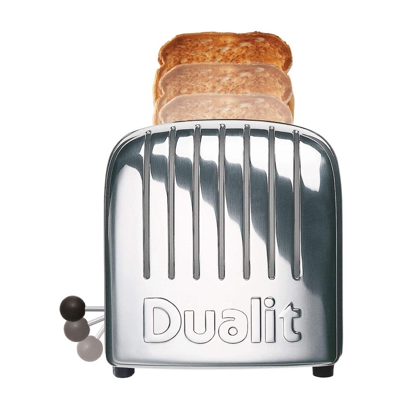 DUALIT 4 SLICE CLASSIC TOASTER POLERET STÅLUDSTILLINGSMODEL